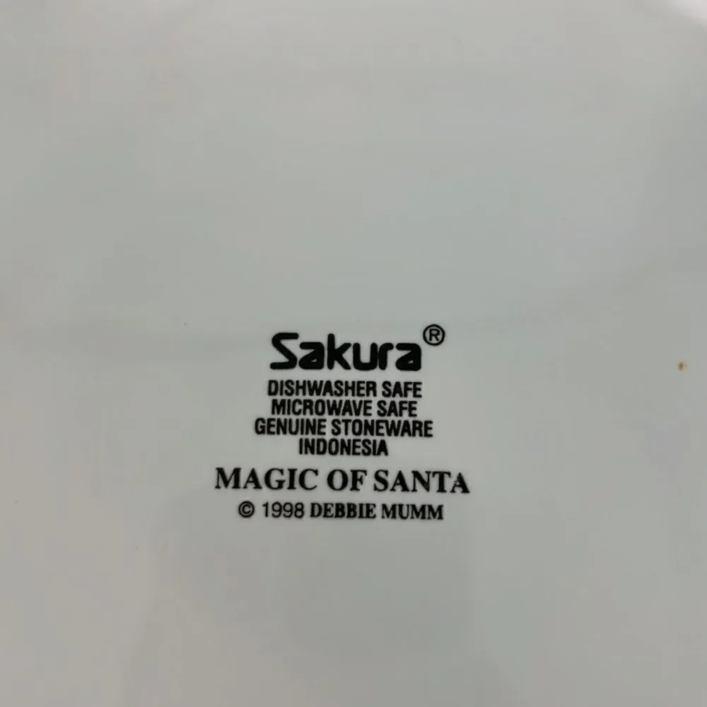Set C- “Magic of Santa” Set 2-Christmas Dinner Plates By Sakura by Debbie  Mumm